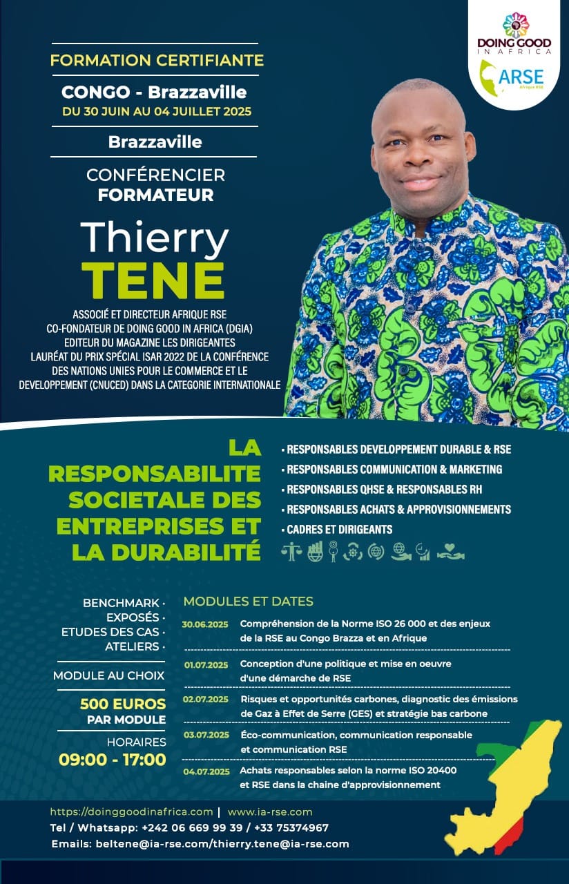 Formation de 40 cadres de responsables IT du groupe CORIS sur le Green IT et les achats responsables Congo Brazzaville