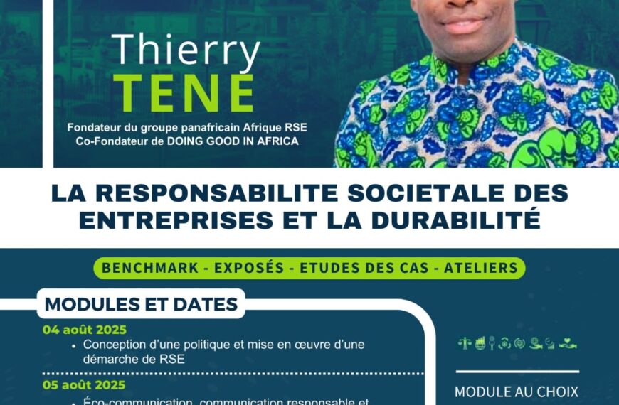 Formation des cadres et dirigeants sur la RSE et la durabilité Bukina Faso