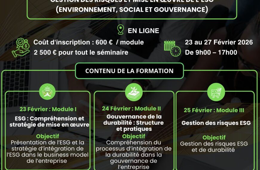 Formation ESG, ODD