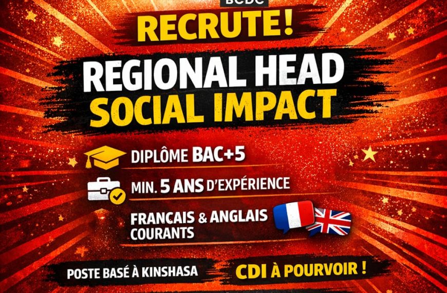 RDC : La banque EQUITYBCDC recrute son / sa Regional Head - Social Impact