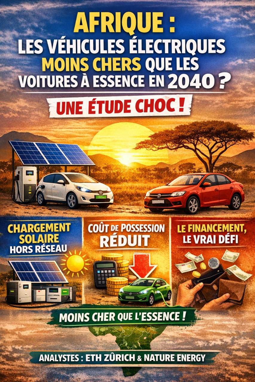 Afrique : les véhicules électriques pourraient coûter moins cher que les voitures à essence d’ici 2040