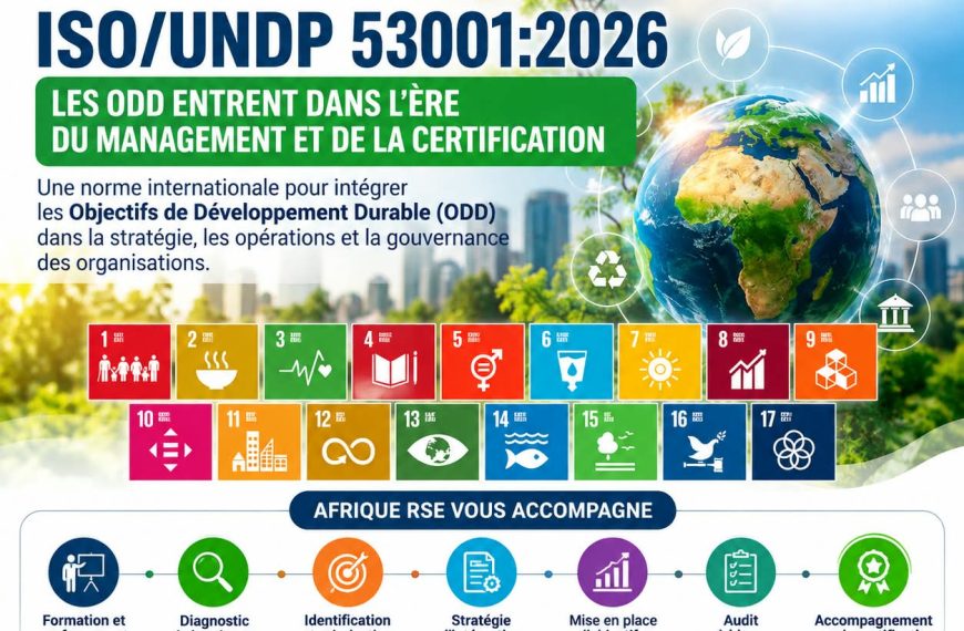 🌍 OBJECTIFS DE DÉVELOPPEMENT DURABLE (ODD) : LA NORME ISO 53001 EST OPÉRATIONNELLE. AFRIQUE RSE VOUS ACCOMPAGNE POUR INTÉGRER LES ODD DANS VOTRE POLITIQUE RSE / ESG